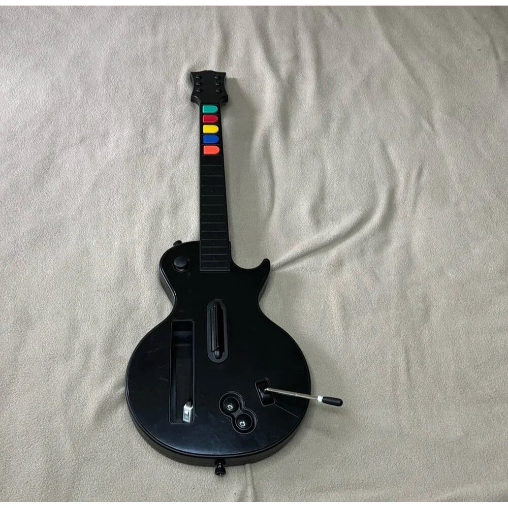 Guitar Hero Wireless Gibson Les Paul Black Nintendo Wii Wii-033 Tested & Working